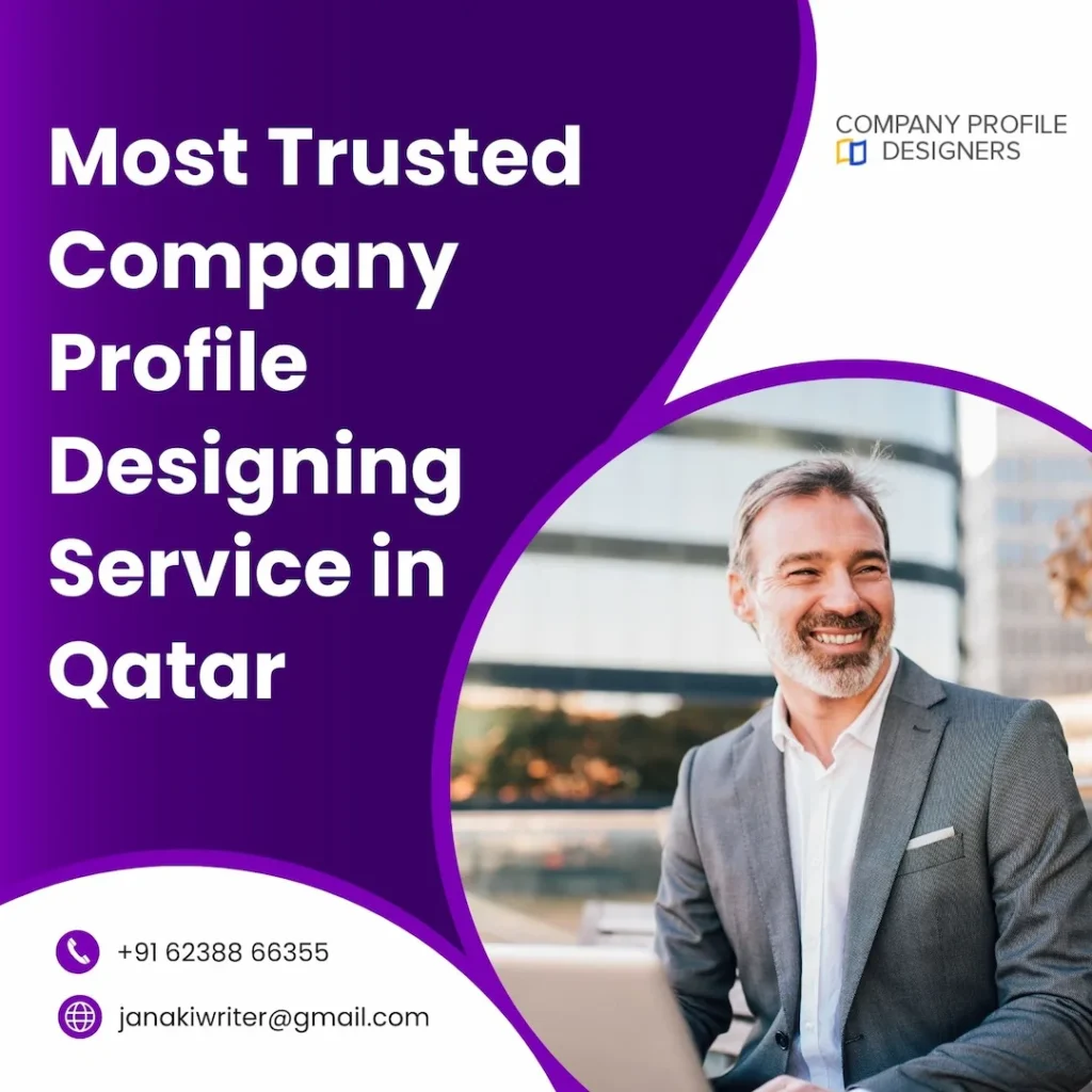 As a picture of company profile design qatar