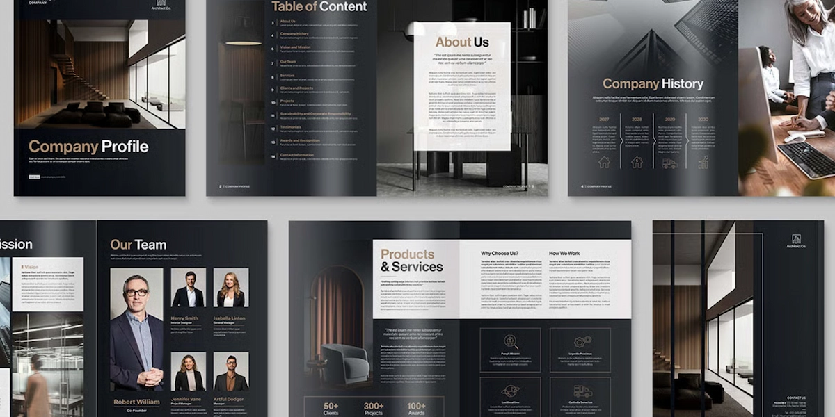 company profile design services in UK