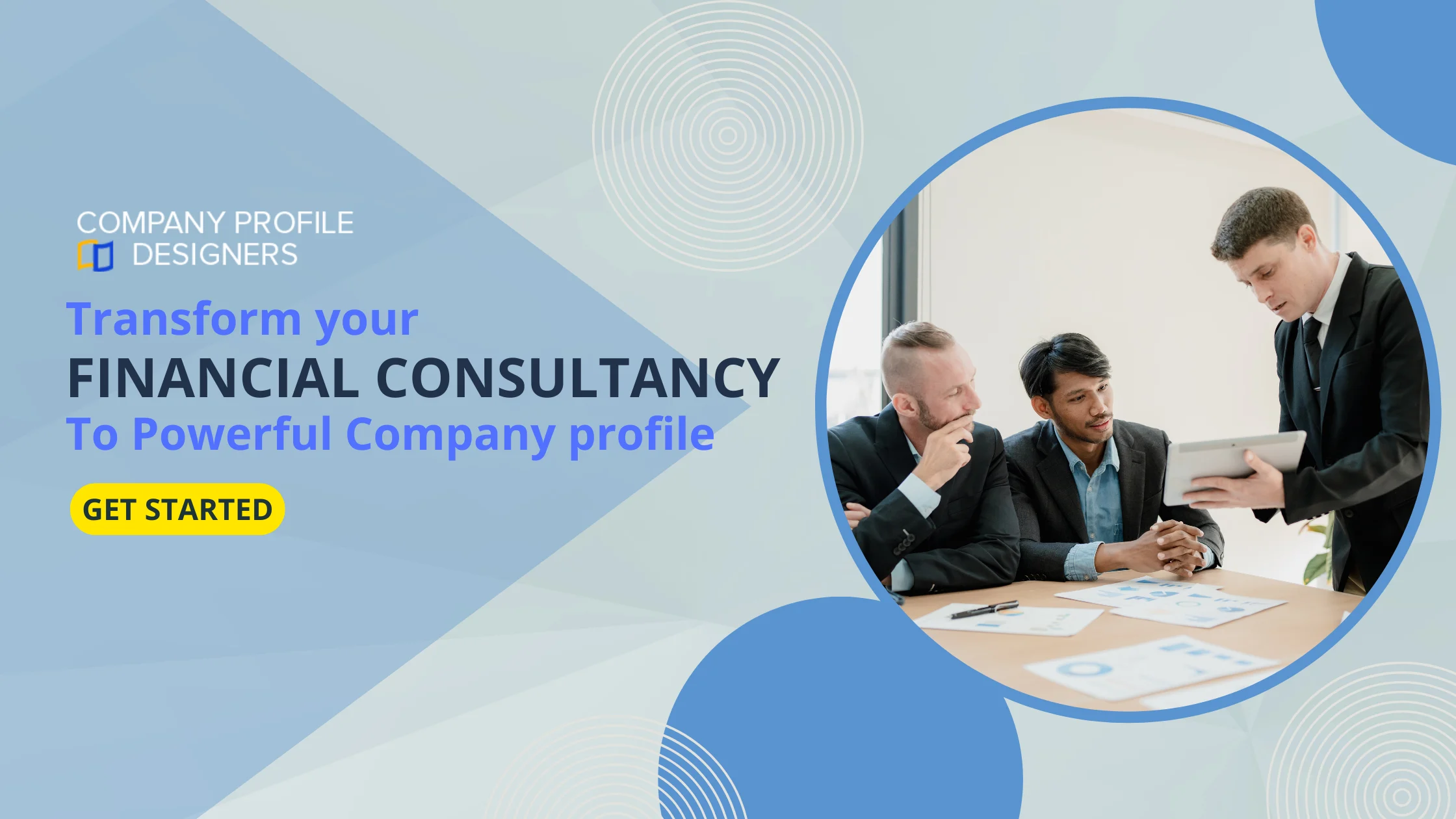 Financial consultancy company profile designs