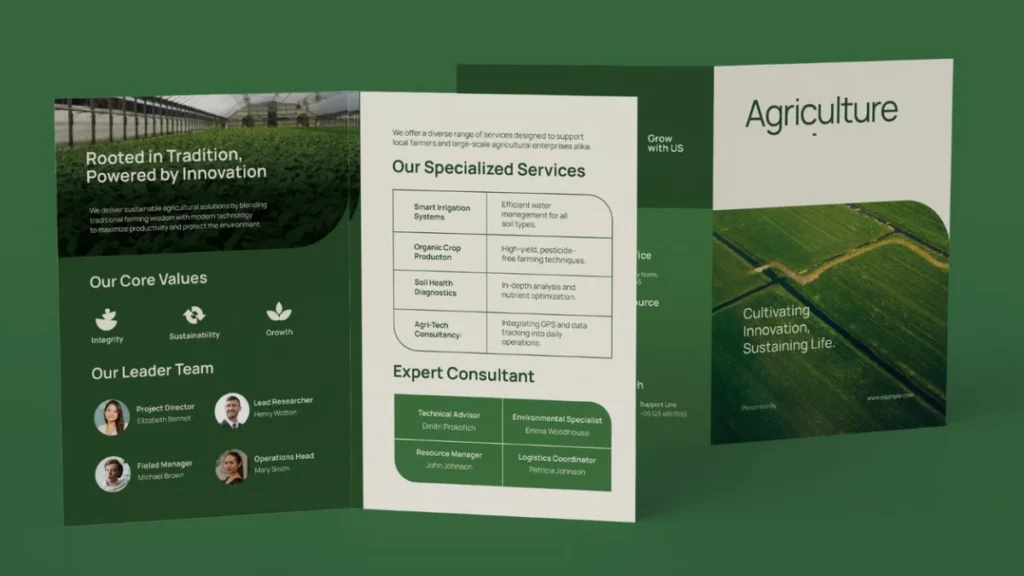 Agriculture Company Profile Design