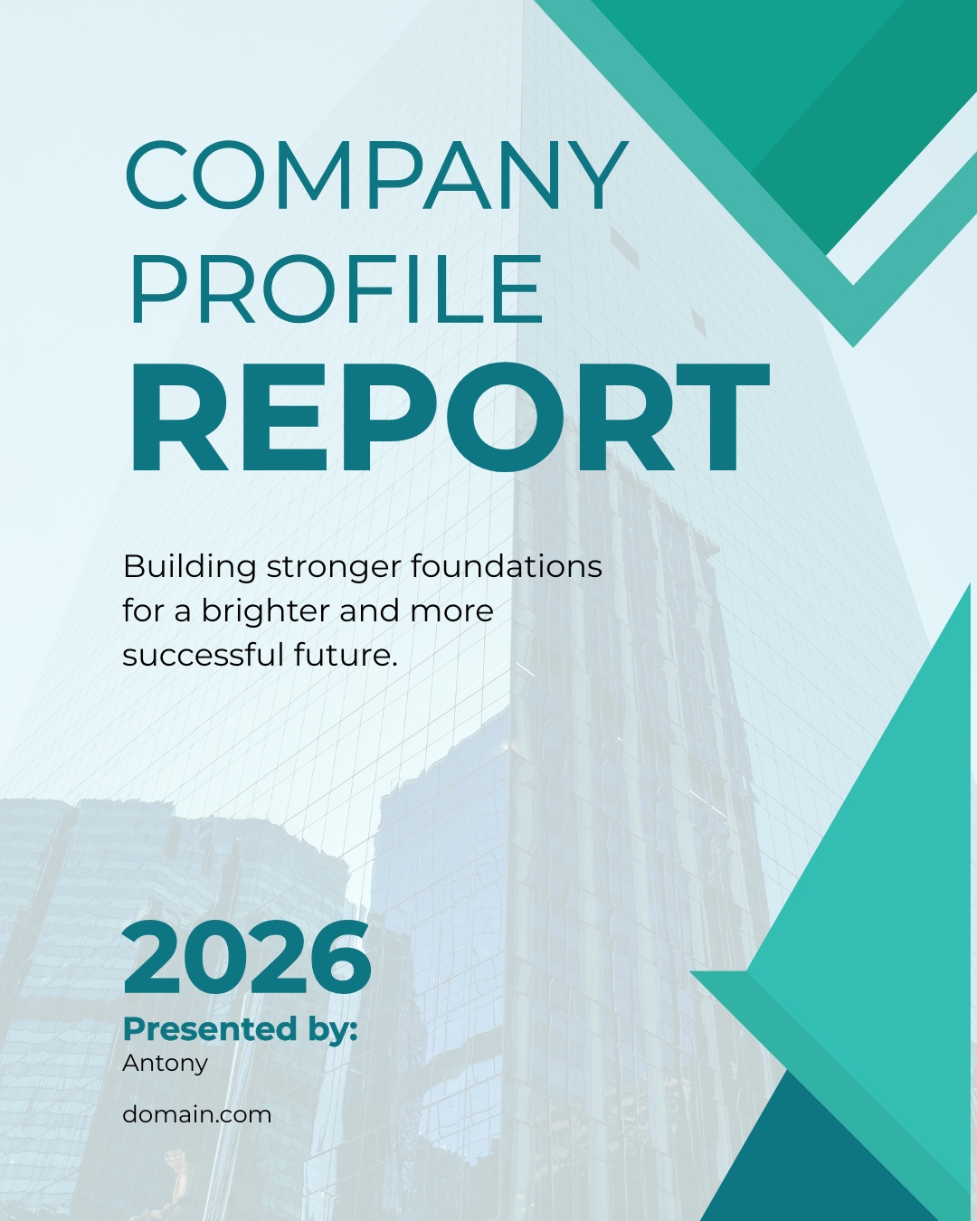 Modern company profile report page