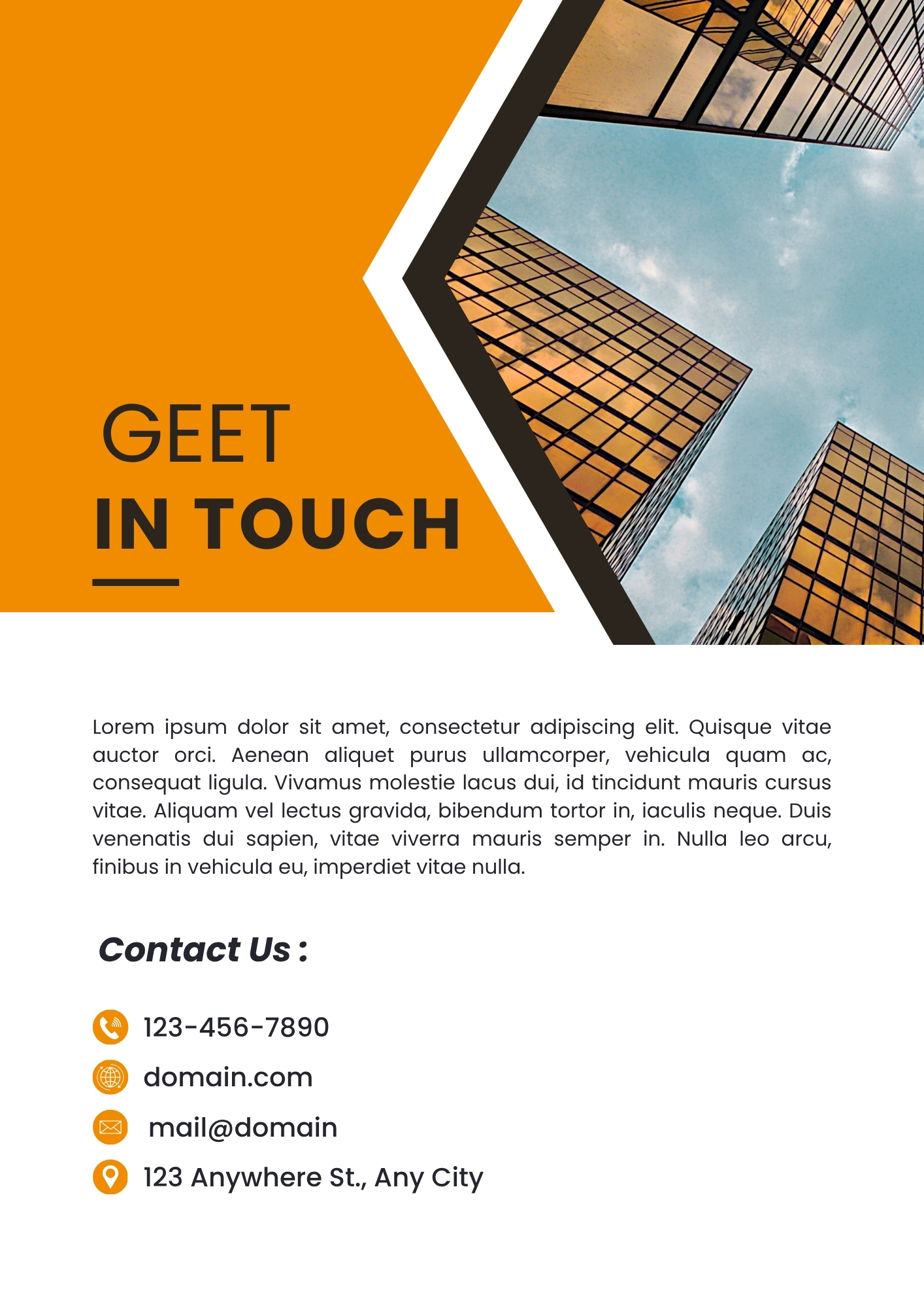 last page in a company profile
